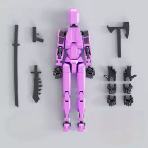 Action Figure Articulated Robot 3D Mainan Robot 3D Action Figure Pose