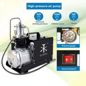 【5 year warranty】Tuxing TXES031 4500psi 300bar 30MPa PCP Adjustable High Pressure Air Compressor Submerged Gas Cylinder Filling High Pressure Pump