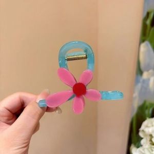 Hangdian Charming hoa Acrylic Kẹp tóc càng cua cho phụ nữ dễ thương Daisy thiết kế nửa lên kiểu tóc phụ kiện với phong cách mùa Xuân Tươi Mới
