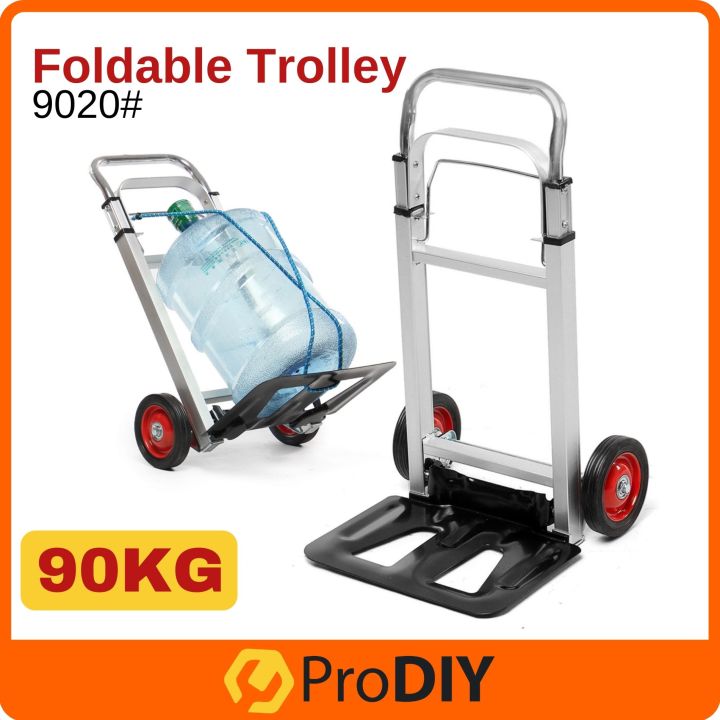 9020# Foldable Trolley Aluminium Luggage Dolly Push Hand Truck