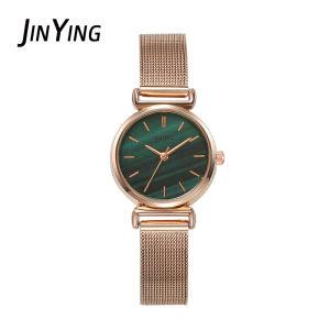 Vintage Watch For Woman Dark Green Watch Mirror Glass Lovito Watch Ladies Watch Relo Hypoallergenic