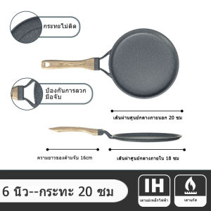 S&S กระทะ ทำ แพน เค้ก 20cm /24cm /28cm กระทะ ขนม ครก   กระทะ ทำ แพน เค้ก  กระทะทำแพนเค้ก   เหมาะสำหรับเตาแม่เหล็กไฟฟ้า  กระทะไม่ติด