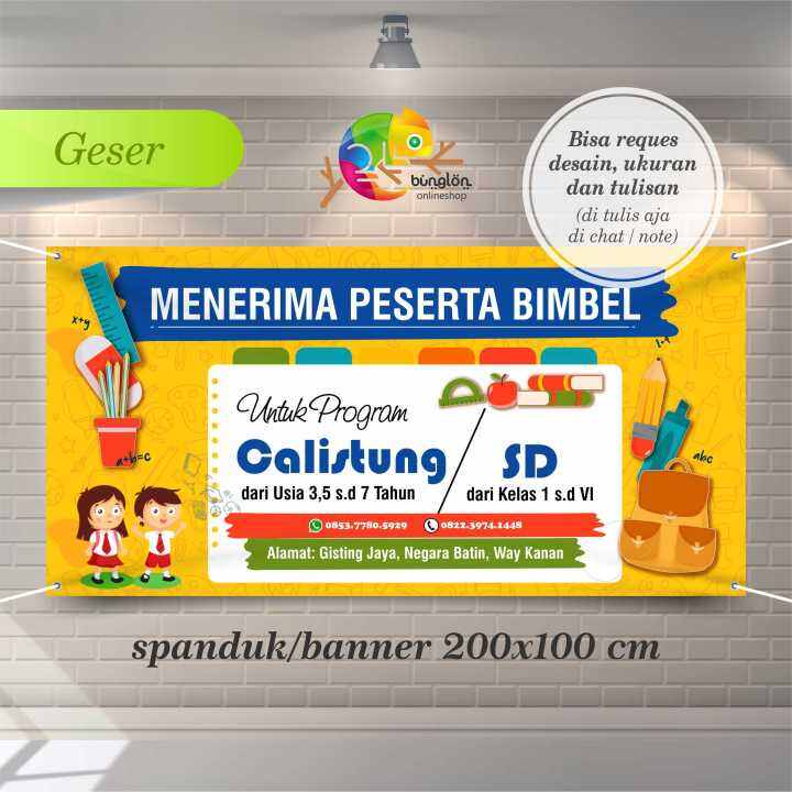 Spanduk, Banner BIMBEL Model B | Lazada Indonesia