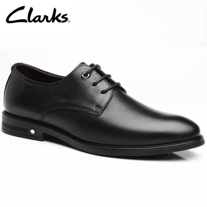 Clarks Shoes Mens wear Stanford Walk Black Leather Derby Shoes Lazada PH