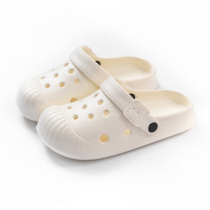 [Free Shipping] 2025 New EVA Clog Sandals for Women High-Heeled Summer Non-Slip Height-Increasing Closed-Toe Slippers Thick-Soled Couples Beach Shoes