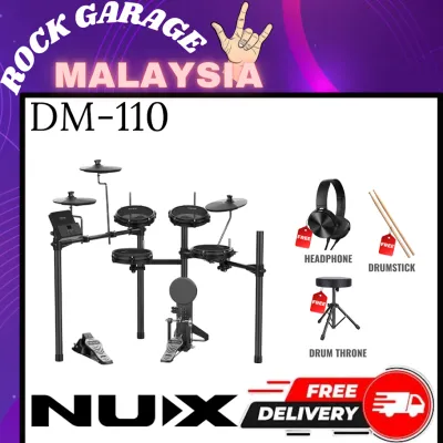 NUX DM-110 5-Piece Digital Electronic Drum Set with Amplifier And Drum Throne ( DM1X DM-1X DM 110 DM110 )
