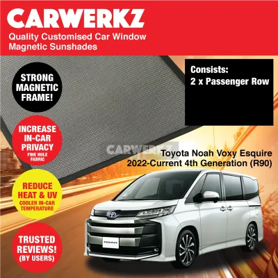 Customised Window Magnetic Sunshades for Toyota Noah Voxy Esquire Suzuki Landy 2022-Current 4th Generation (R90) Japan MPV