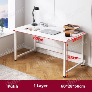 Meja Belajar 120cm Meja kantor Meja komputer Meja Kamar Tidur Sederhana Dengan Rak Buku Computer