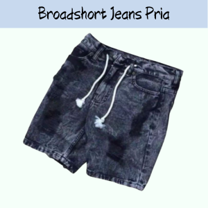 Celana Jeans Pendek Pria Sobek Distro || Broadshort Pria Ripped || Big size jumbo