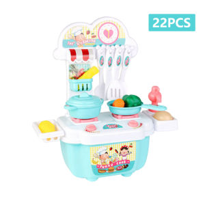 DREAMToy Mainan Masak Mini Kitchen Set Masakan Anak Mainan Dapur Anak Kitchen Set(Tidak Ada Fungsi Saluran Keluar Air)