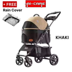 Premium Bello Pet Stroller Colorful Detachable Foldable Outdoor Travel Pet Trolley For Cat And Dogs Max Pet Weight 15KG