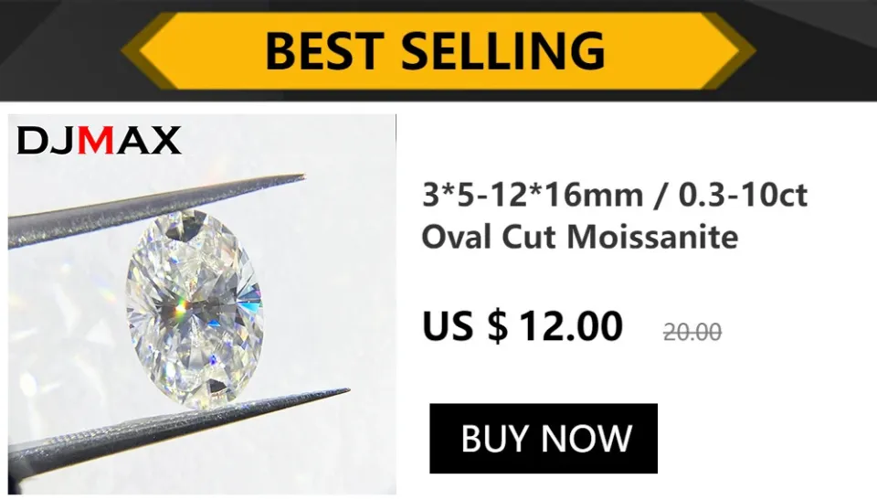 0.1-10ct Loose Moissanite Real Gem Stone VVS1 Clarity D Color Multi Cut With GRA Certificate