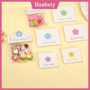 Heabety 100 cái lốc có thể gập lại bao bì thẻ giấy đầy màu sắc hoa thẻ cho handmade trang sức bán lẻ treo tag hoa hiển thị các tông