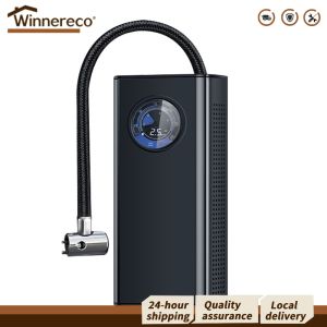 Car air pump with wireless handheld control digital pressure gauge and lightweight design for travel