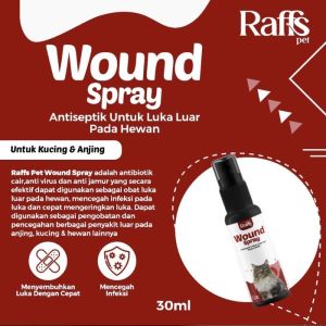 Raffs Pet Wound Spray 30ml - Spray untuk Luka Hewan 30ml