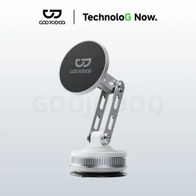GOOJODOQ Magnetic Car Mount Secure Vacuum Suction 720° All-Angle View Shake-free Alloy Build