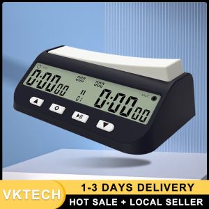 Chess Clock with Basic Delay and Positive Time Features Game Timer Portable Digital Chess Clock for Chess Game I-GO and Chinese Chess