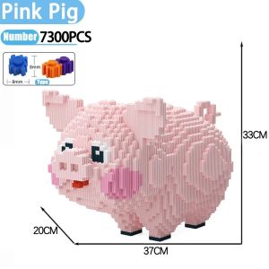 7822pcs Creative DIY Assembleable Animal Cute PandaDiamond Building Blocks Educational Boy Toys For Children 3D Model Bricks
