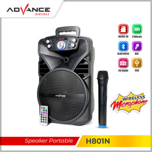 Advance speaker bluetooth bass H-801N salon aktif bluetooth full bass speaker subwoofer 8inch speaker mic speaker portable multimedia Garansi resmi 1 tahun