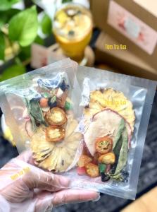 COMBO TRÀ TRÁI CÂY THẢO MỘC BA VỊ : TRÀ CAM DỨA HOA CÚC - TRÀ THANH LONG HOA HỒNG - TRÀ TRÁI CÂY NHIỆT ĐỚI ĐẬU BIẾC - TIỆM TRÀ XƯA