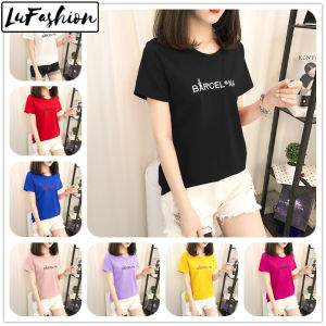 Women T-shirts Blouse Cotton Print Embroidery Loose Casual O-Neck Short Sleeve Tops Summer Fashion Clothing