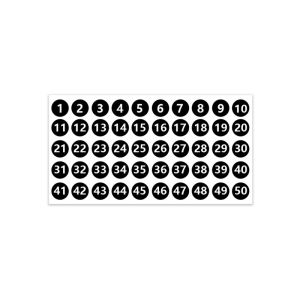 UMI 2.5cm 1-200 Waterproof Large Size Number Flow Sticker Stick Label Nombor Numbering PVC Stickers Marking Code Tags