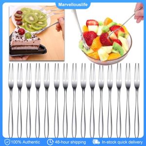 20 Pcs Stainless Steel Fruit Forks Mini Cake Dessert Fork Kitchen Cutlery Accessories