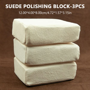 SEAMETAL 3PCS Car Chamois Suede Cleaning Sponge Washing Cleaner Car Buffer Polisher Waxing Tools