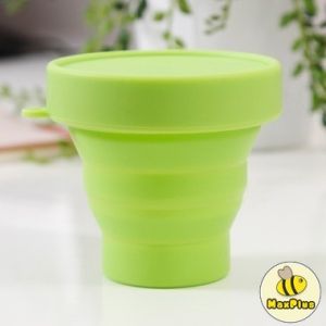 MaxPlus Portable Silicone Folding Cups Outdoor Collapsible Retractable Water Cup 300ml