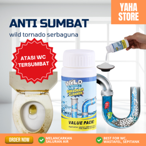 [100Gr] Wild Tornado Bubuk Pembersih Saluran Pipa Air Wastafel WC Septitank Anti Sumbat - Yaha Store