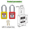 38mm Gembok Safety Loto Leher Panjang Tahan Panas 2 Warna Padlock Safety Lockout Tagout Loto Safety Thermoplastic Gembok Alat Perbaikan Rumah Tangga Peralatan Keamanan. 