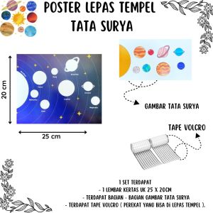 Poster Interaktif - Poster Lepas Tempel Tata Surya - Poster Lepas Tempel Edukasi Anak / K P