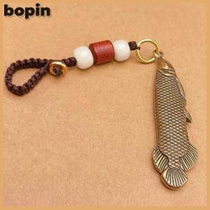 Bopin 1pcs Retro Charm Brass charm charm cá mặt dây chuyền tự làm trang trí thu nhỏ Keychain đồ trang sức trang trí nhà thủ công quà lưu niệm