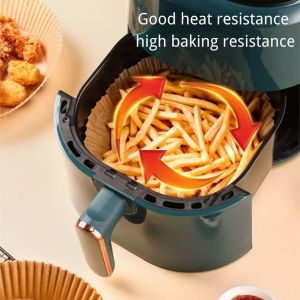 Air Fryer Disposable Baking Papers Non Stick Oil Proof Food Grade Liner 20cm 50pcs Kitchen Steamer Home Use