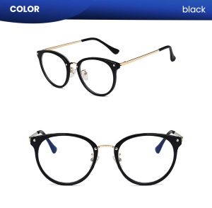 IOOI Eyewear -  Kacamata Bulat bahan Metal PC Anti Radiasi Fashion Pria Wanita Bisa Minus 2020