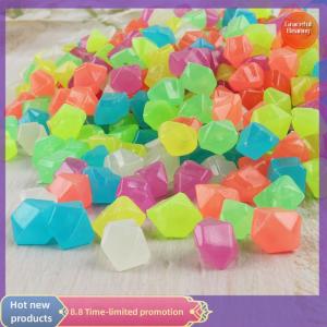 Graceful 50PCS Outdoor Luminous Stones Glow In Dark Garden Pebbles Fish Tank Decoration