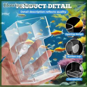 Blowing Fish Feeder For Aquarium 2025 New Fish Tank Dish Tray With Suction Cup Acrylic Fish Feeding Tube Fish Food Holder