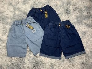 Quần Short jean ngố nữ lưng thun- quần ngố chất jean mềm xinh xắn lưng thun dễ mặc kèm ảnh thật -QNJ01