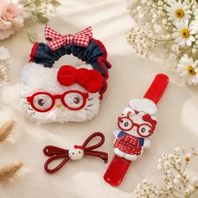 [Hàng sẵn HCM] Set quà tặng sinh nhật phụ kiện tóc Hello Kitty dễ thương cho bé gái