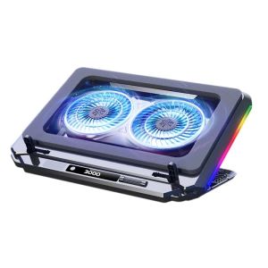 Gaming Laptop Cooling Pad for 15-21 Notebook Cooler Stand with RGB Light 2 Fans 5 Angle Adjustable Laptop Bracket2026
