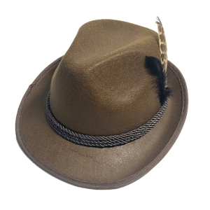 Đầy Màu Sắc Lễ Hội Hat Mũ tai bèo mùa hè Với Lông Decors Lễ Hội Mũ phớt mềm Cho Người Lớn Thanh Thiếu Niên Thân Thiện Với Da Mũ phớt