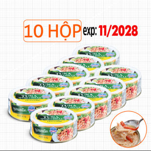 Lốc 10 Hộp Cá Ngừ Xắt Khúc Ngâm Ớt Seacrown Date 11/2028 Lon 140g Nhập Thái Vị Cay Thơm