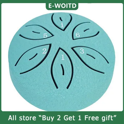 [COD] E-WOITD Steel Tongue Drum Portable Rain Drum Hand Pan Drum Percussion Musical Instruments 3 Inch 6 Notes For Yoga Meditation Musical Toy