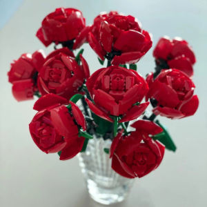 Flowers Dekorasi Rumah Blok Bangunan Orchid Green Plant Bouquet Varietas Succulent Creative Mainan Edukasi