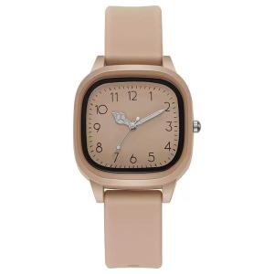 Stylish Square Womens Watch Hands Arabic Numerals Silicone Strap Sporty Dial For Everyday Outdoor Active