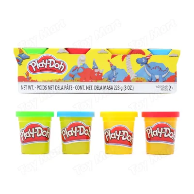 Play-Doh Clay 4pcs Amazing Starter Pack 8oz 228g Dinosaur Edition Assorted Color Original Molding Compound High Quality Clays New Arrival Popular School Project Materials for Children Boys and Girls