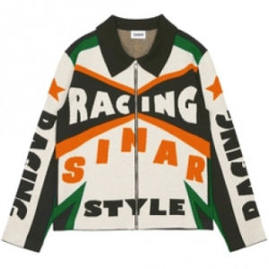 Custom Men Sweater Casual Knitwear Winter Zipper Jumper Graphic Design Pattern Coat Vintage Racing Knitted Sweater for Men
