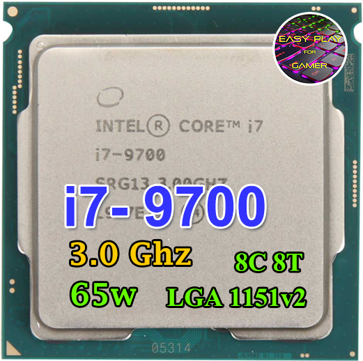 ซีพียู CPU Intel Core i7-9700 8คอ8เทรด 65W LGA 1151v2 ฟรีซิลิโคน1ซอง i7 ...