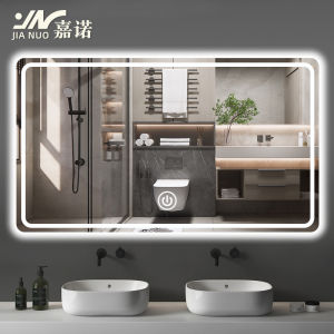 LZD LED Rectangular Mirror   Bathroom Toilet Bathroom Wall Hanging Smart Mirror   Anti-Fog Bluetooth led Fill Light Cosmetic Mirror
