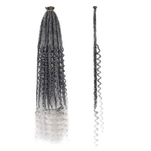 JON09 10pcs 24 Inch Synthetic Dreadlock Extension Reggae Style Ombre Color Hippie Dreads Fluffy Faux Locs Hand Crocheted Braids Hair American